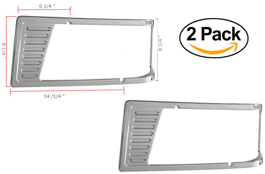 Peterbilt 377 Headlight Bezel Chrome LH & RH